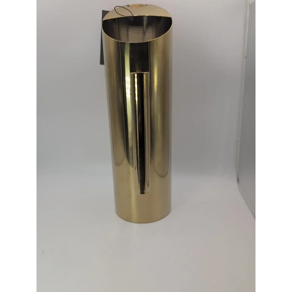 Viski Gold Modern Chic Drink Caraf  Stainless Steel 26 Oz Pitcher w Handle NEW